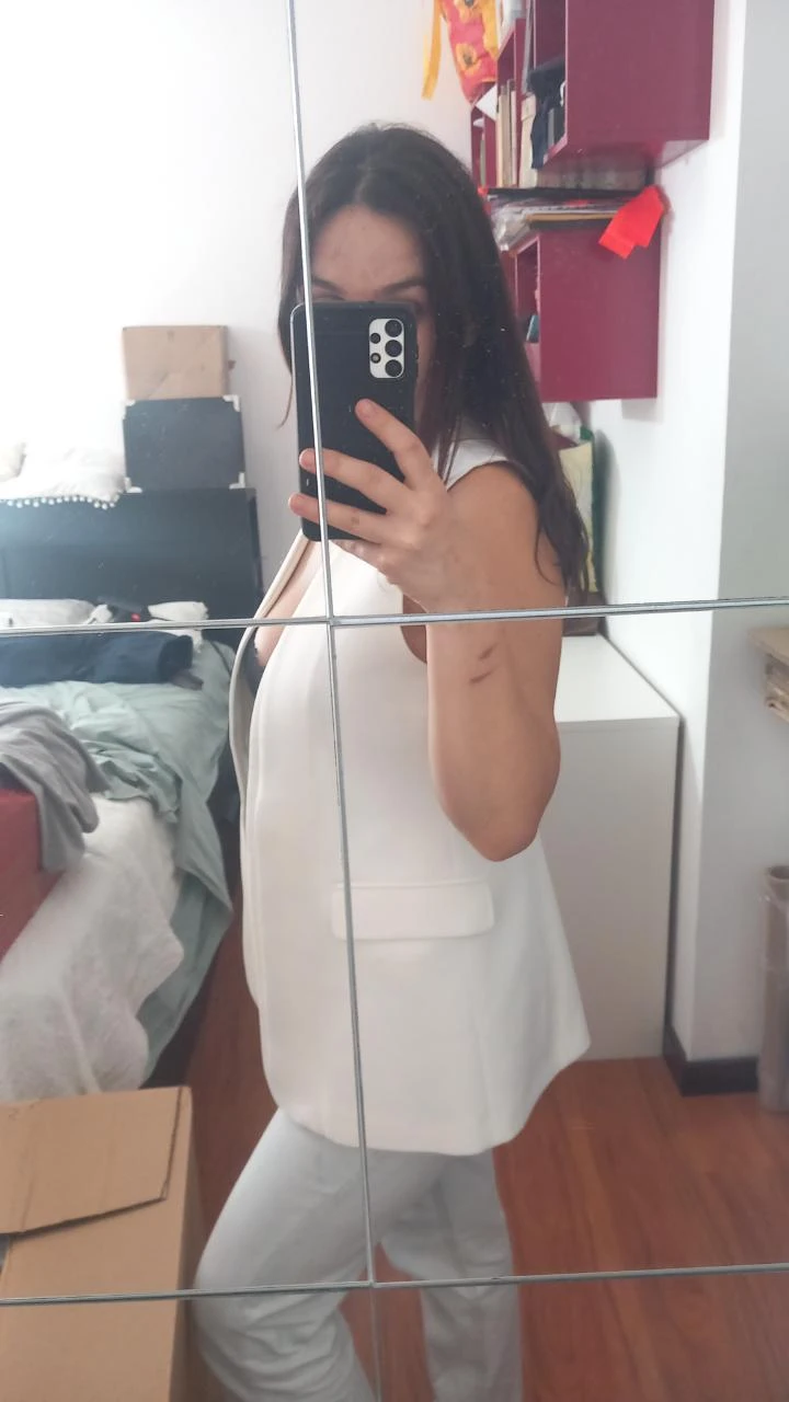 Gilet branco sem mangas Zara – Tamanho M | Colete branco – photo 11